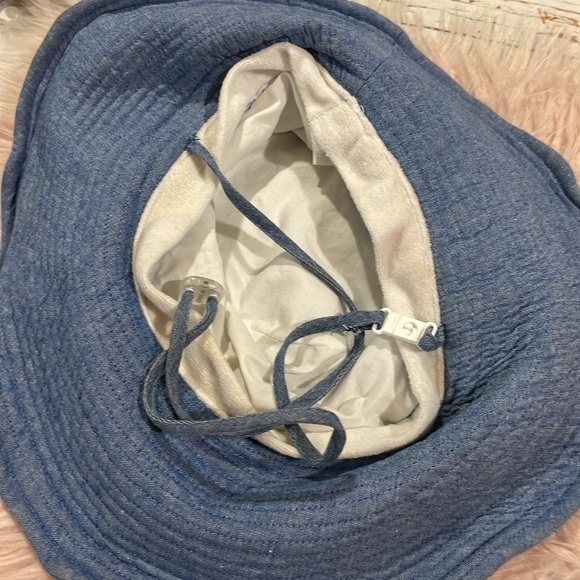 Coolibar Sand Castle Blue Kids UPF Hat - Picture 6 of 7